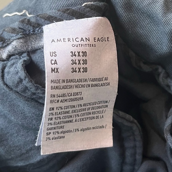Men's American Eagle "Flex" Blue Chinos - 34 x 30 - Picture 6 of 6
